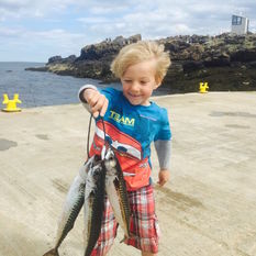 Mackrel Fishing off the Old Pier 
