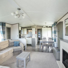 Gold Holiday Home Lounge and Kitchen 