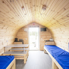 Inside Glamping Pod - all units sleep 5 